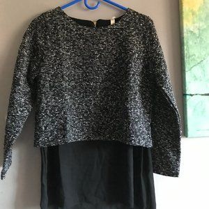 tweed sweater top